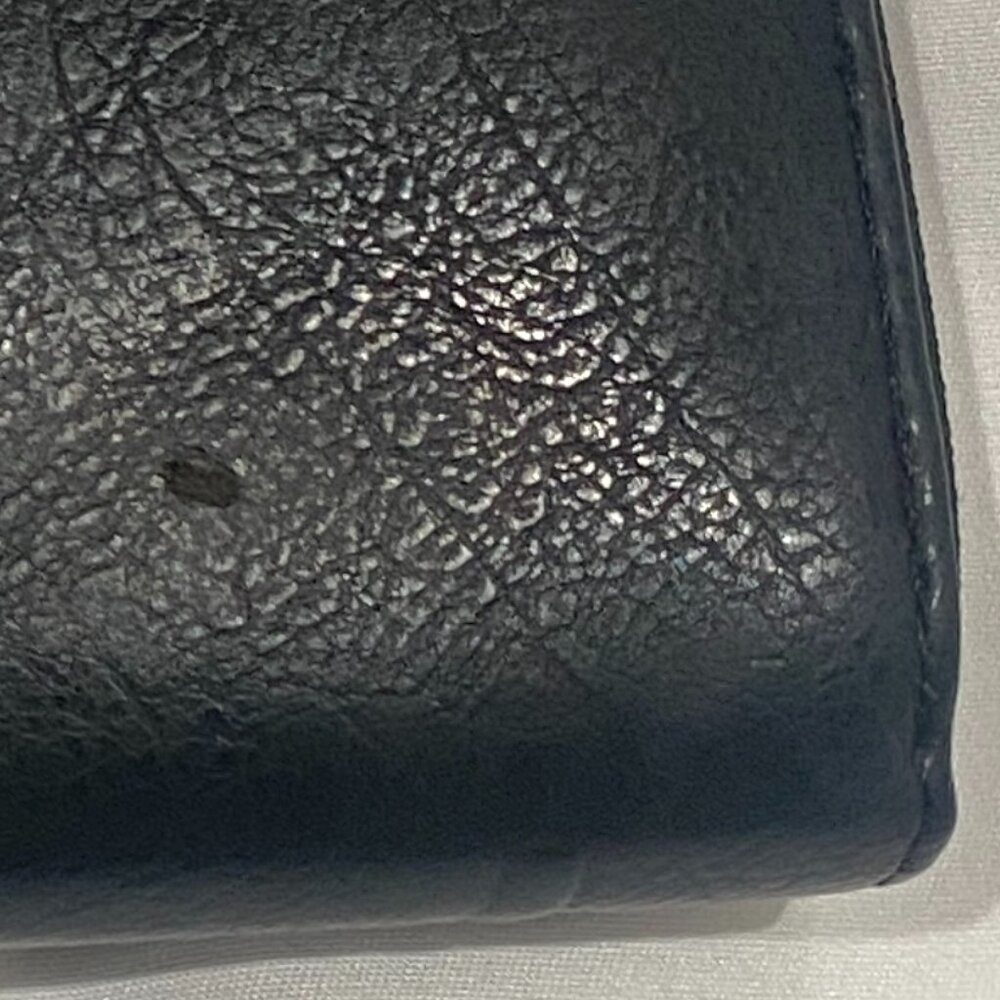 Unbranded Zip Around Wallet Geo Embossed Minimalist Black Clutch One Size - Picture 6 of 6